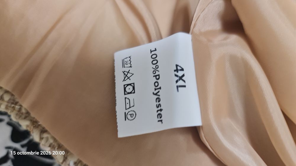 Cardigan sacou bej cu fir xxxxl