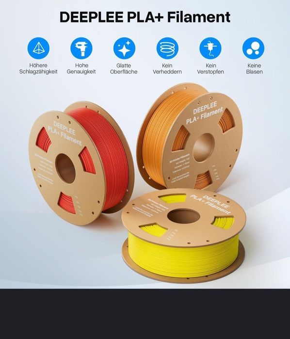 Filament pentru imprimantă 3D DEEPLEE PLA+ 1.75mm, PLA Plus !