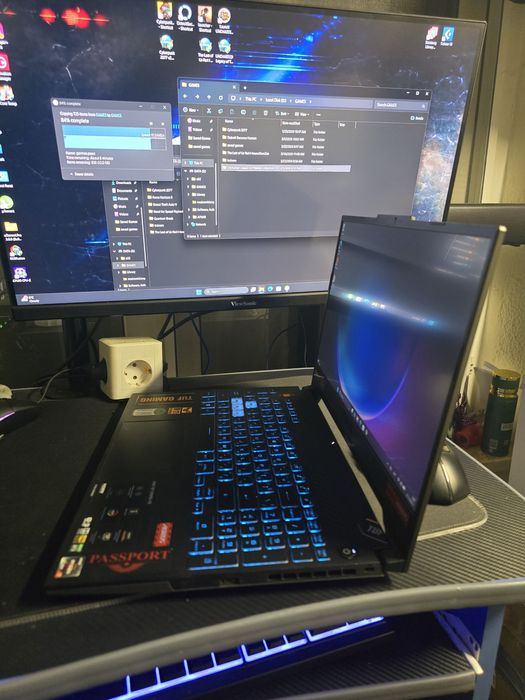 Геймърски лаптоп Asus Tuf A15- Ryzen 7, 16gb ddr5, 1TB nvme, RTX 3060