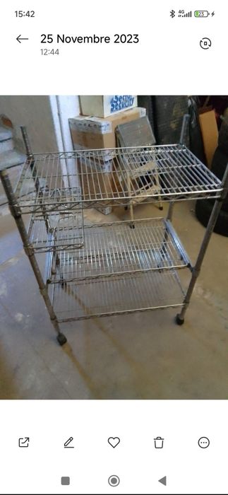 Raft din inox cu roti