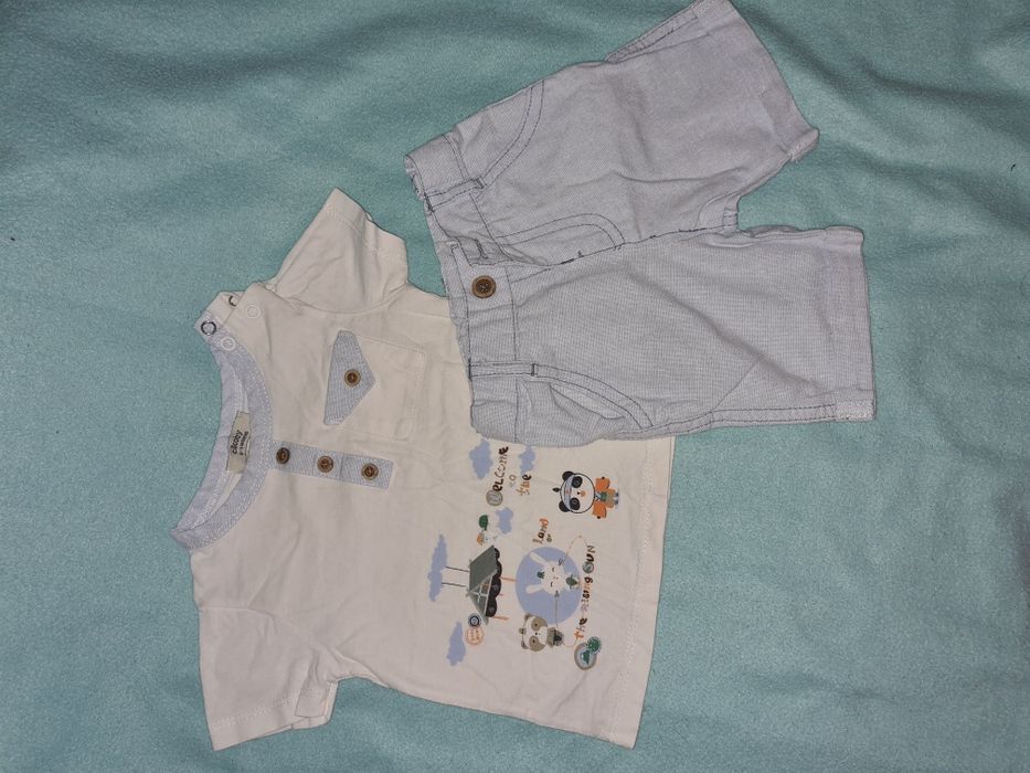 Комплект тениска дънки+ подарък обувчици