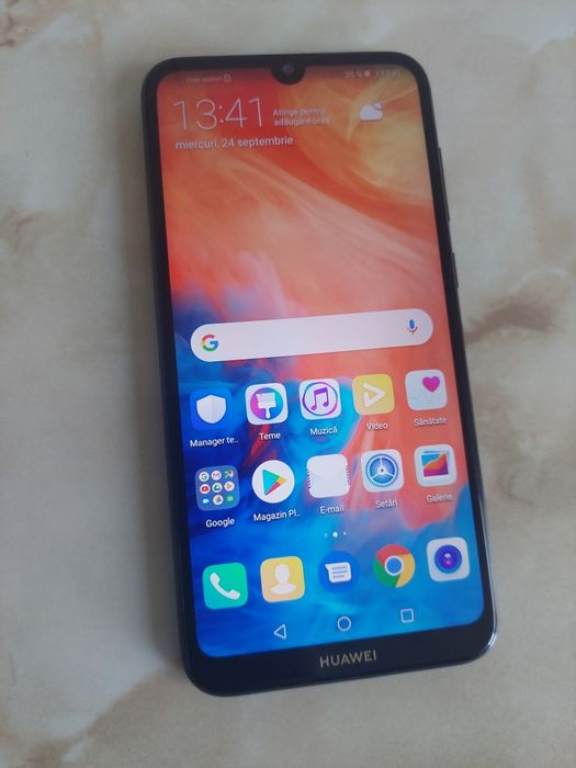 Vând Huawei Y7 2019 Black impecabil fără probleme, NEcodat /poze reale