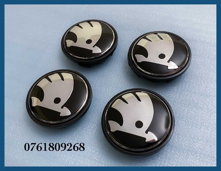 Set 4 capace 65mm 3B7601171 jante aliaj Skoda Octavia Fabia Yeti Rapid