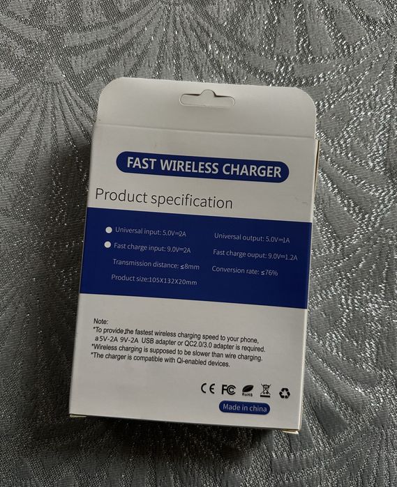 Încărcător Wireless Fast Charge 10W – Qi Standard