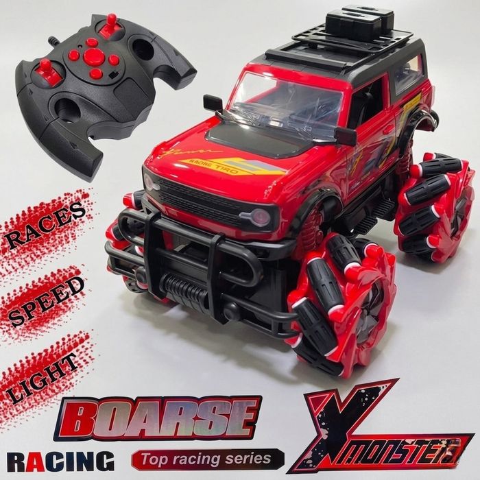 Джип с Дистанционно X-Monster 4x4, Странично Движение, LED Светлини