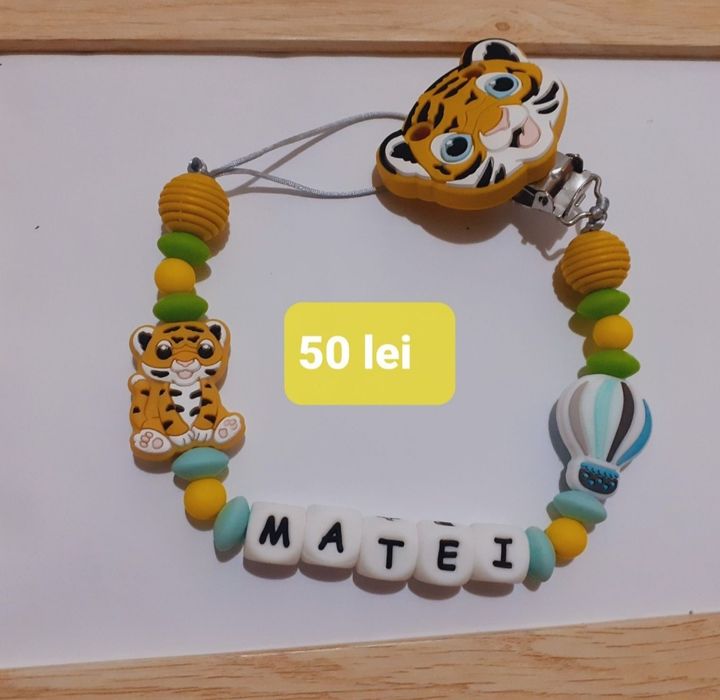 Lănțișoare de suzeta din silicon alimentar non toxic pentru copii