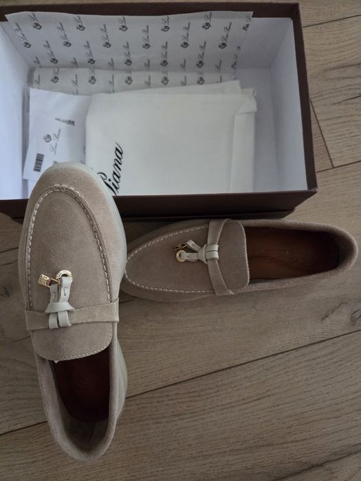 Loafersi model Loro Piana piele naturala