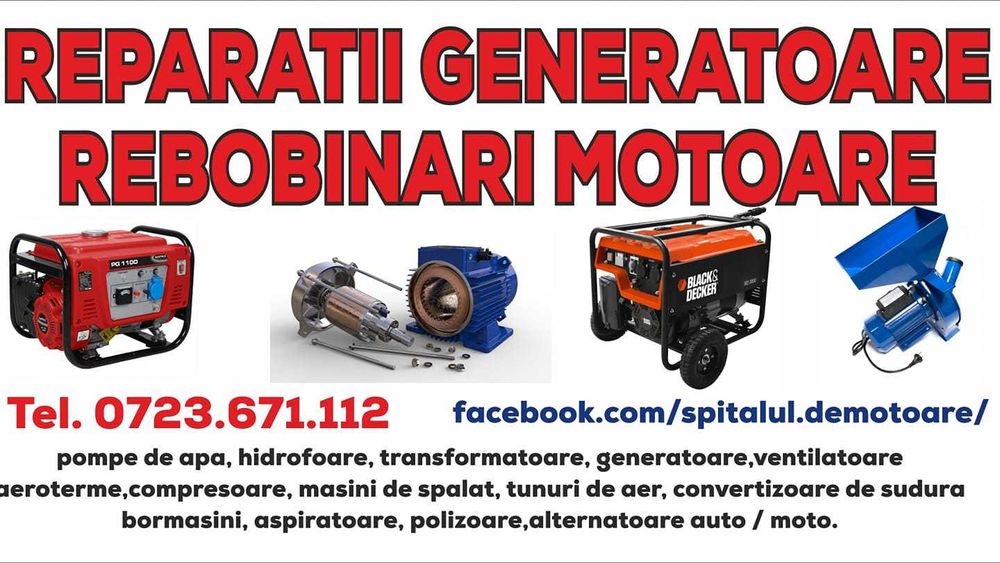 BOBINAJ / atelier de rebobinari motoare / Reparatii electrocasnice