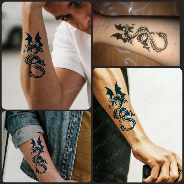 Временные Тату Безопасная Переводные. Выглядит как настоящяя Татуировк