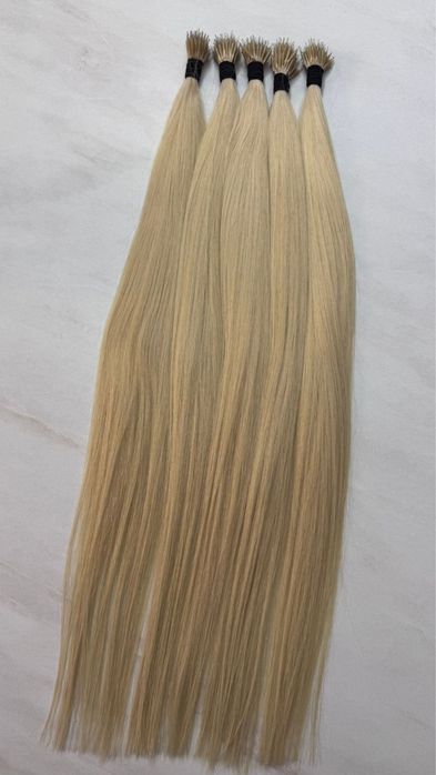 Extensii par natural Russion Hair  Nanoring 60 cm  blond (250)