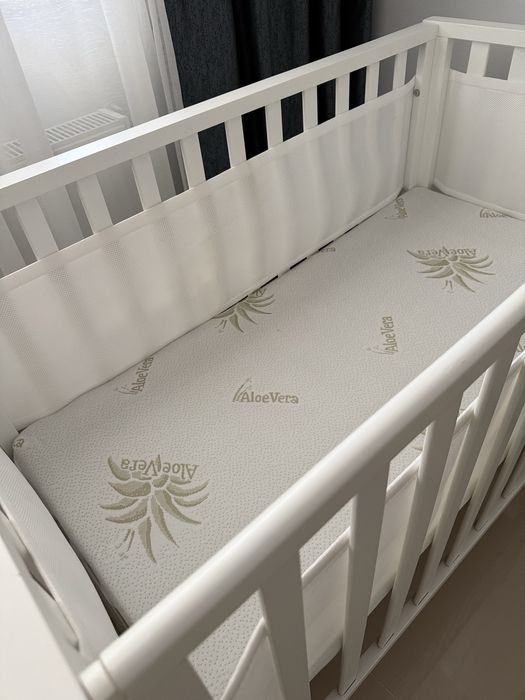 Pătuț bebe din lemn– 3 în 1 | Stare excelentă!