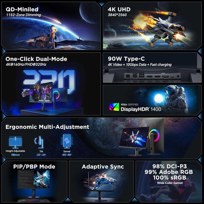 Monitor Gaming Mini LED Koorui S2741LM - SIGILAT - KLI Amanet