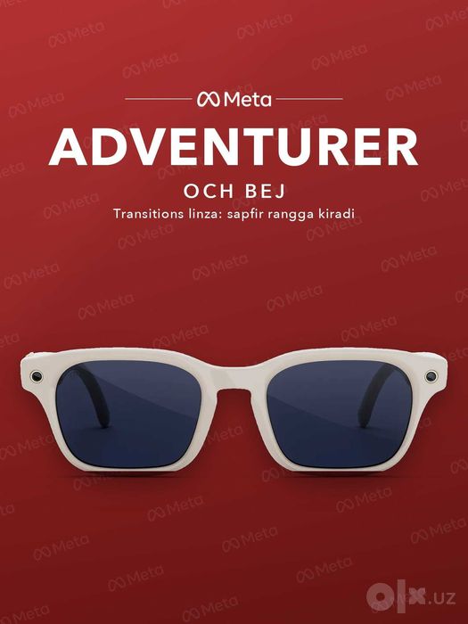 Meta Glasses Adventurer Linen, Transitions (sapfir rang) — original