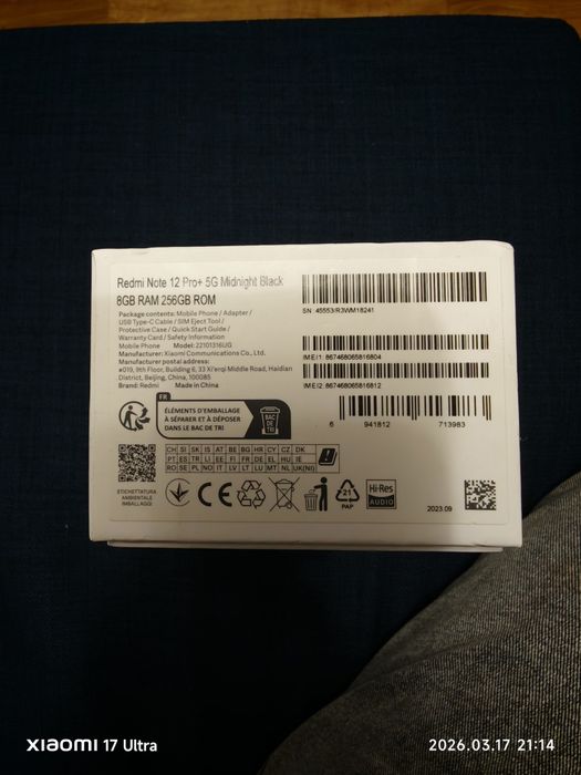 Xiaomi redmi note 12 Pro plus 5G