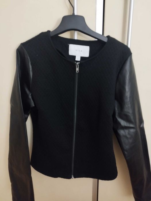Сако яке Vila с кожен ръкав