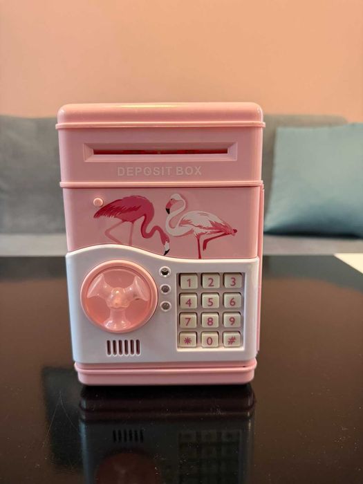 Играчка сейф със 7 вида музика, Safe bank, розов