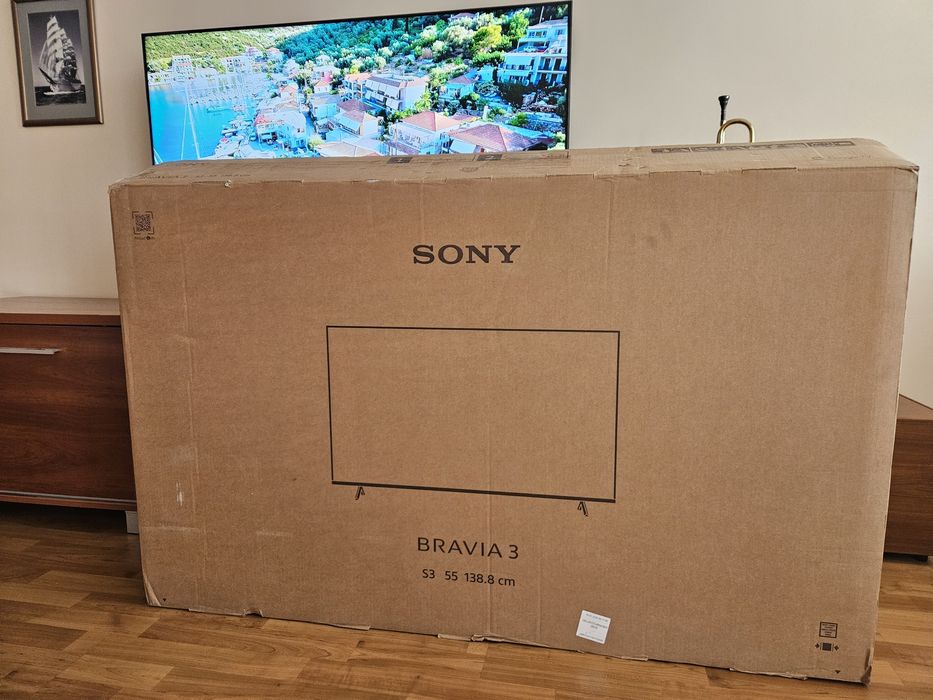 Нов телевизор Sony Bravia 3 K-55S35, 2 г. гаранция