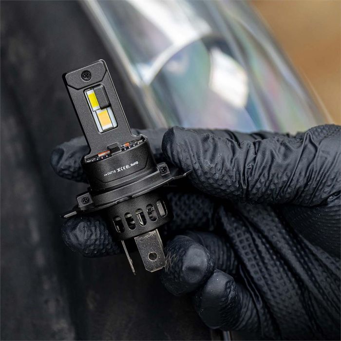 крушки фар pro black full canbus 30000lm h4 h19 h/l led мини лампа ...