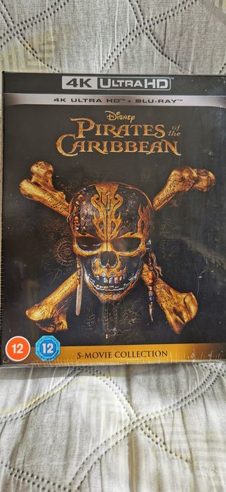 The Pirates Of The Caribbean 4k UHD + Blu-Ray 5 - Movie Collection  - Колекция филми "Карибски пирати" 4К + Blu-Ray