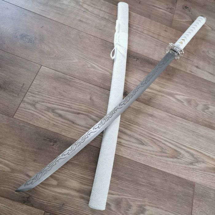 Меч Катана Бял Дракон / White Dragon високо въглеродна стомана Katana