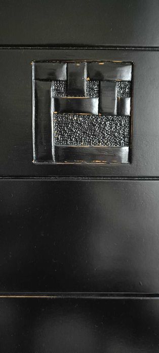 Mobila living, neagra, lemn masiv stejar,  export
