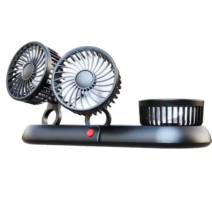 Ventilator Auto Triplu USB 5V cu 3 Trepte de Viteză și Rotire 360 grade