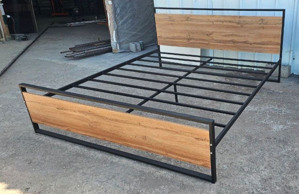 Двуспальная кровать Loft krovat темир крават metal kalavat Лофт