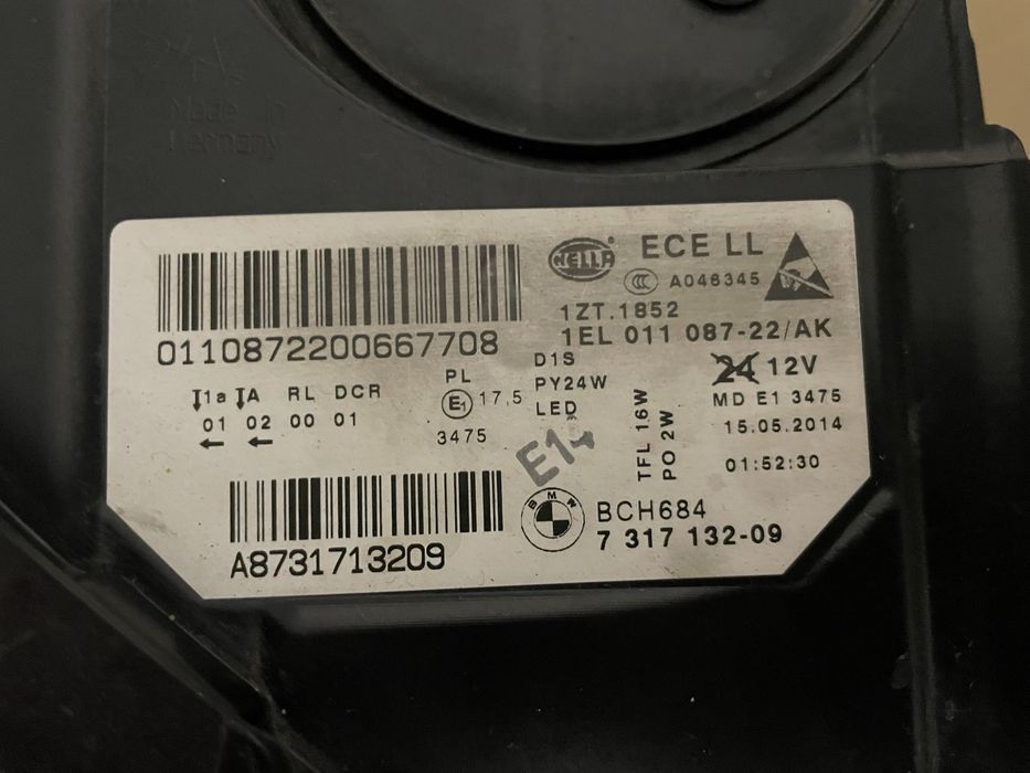 Far BMW Seria 5 F10 F11 Facelift Bi-Xenon Stanga/Dreapta Europa