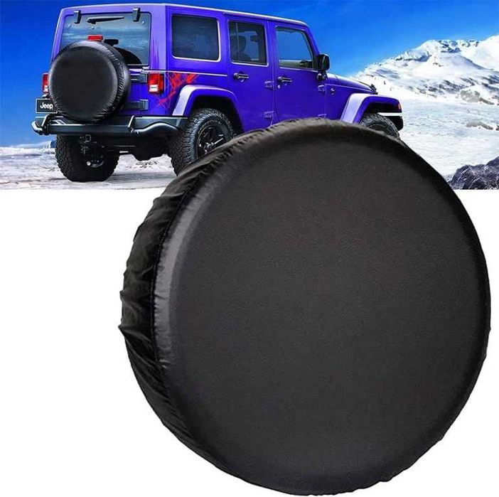 Калъф кожен за резервна гума на джип - 15"/16"цола*