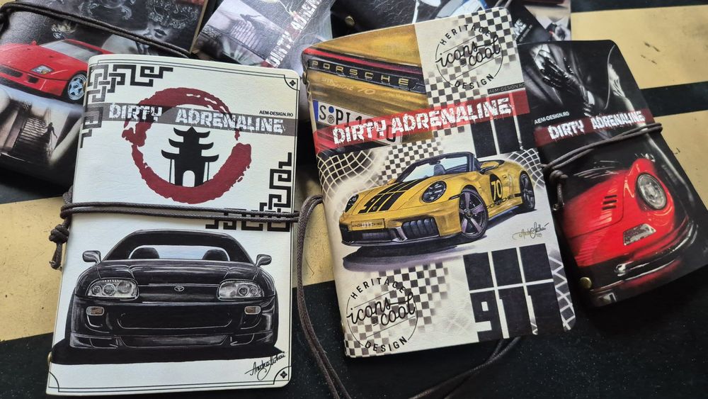 Agenda A6 piele Porsche 911 Spirit 70 personalizata
