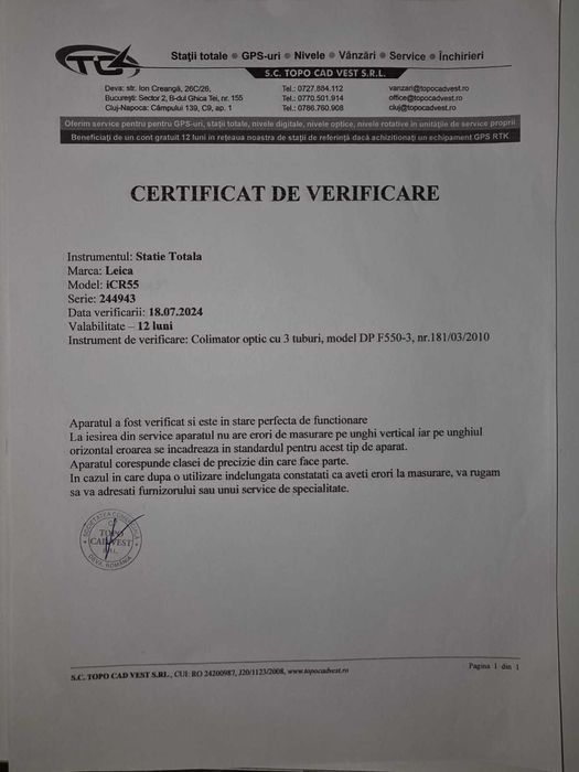 Stație totală robotică Leica iCON iCR55