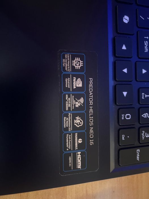 Acer predator Helios Neo 16