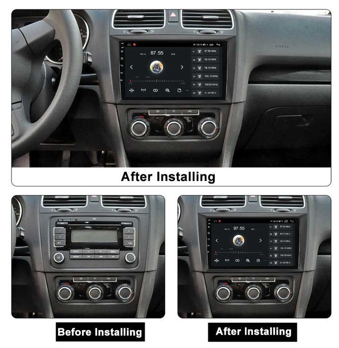 Navigatie VW Golf 6 2008 -2016, 9 INCH 4GB RAM/64GB ROM DSP, Android14