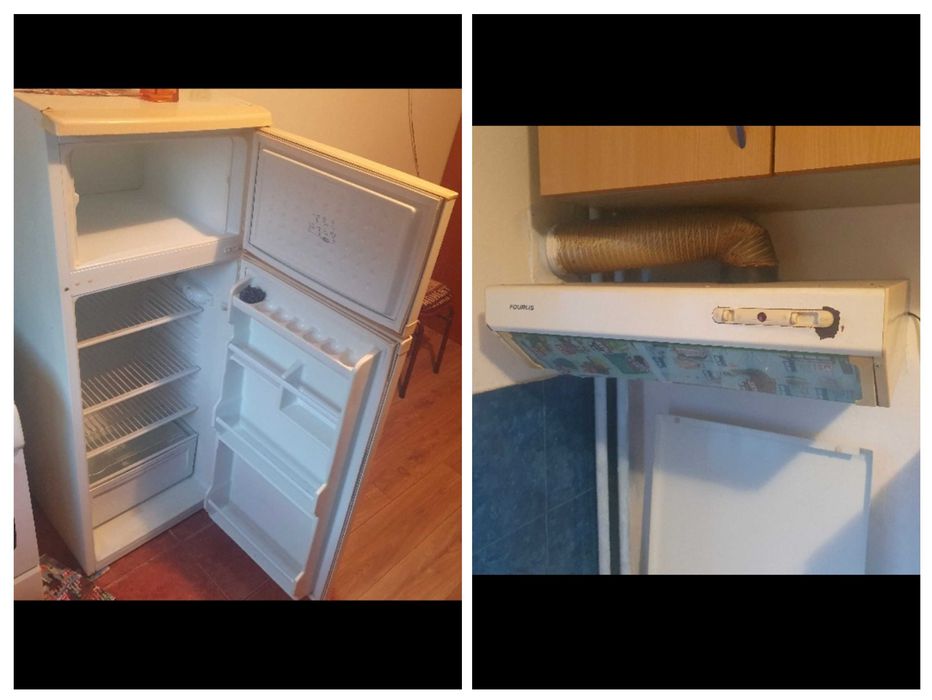 Frigider cu Congelator si Hota cu tub flexibil se pot vinde separat sau impreuna
