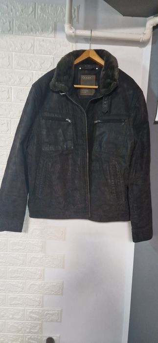 Geaca piele imblanita barbati