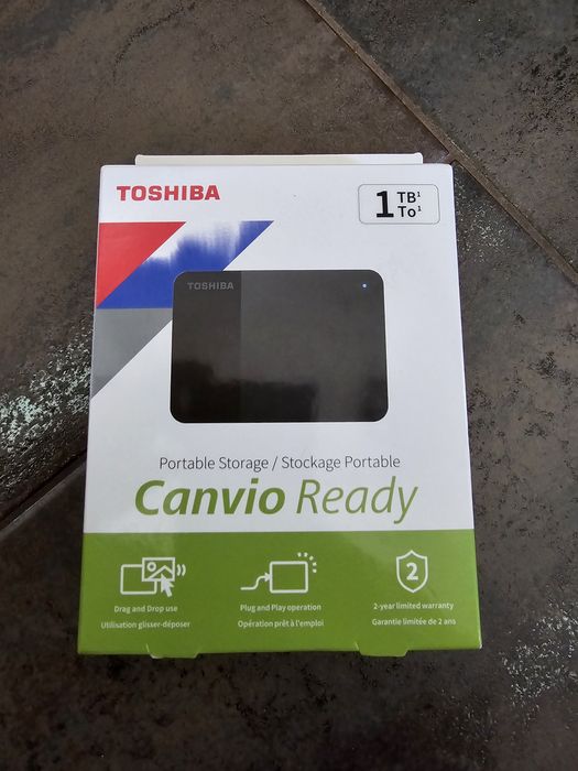 Hard Disk extern TOSHIBA Canvio Ready, 1TB, USB 3.2 Gen 1, negru