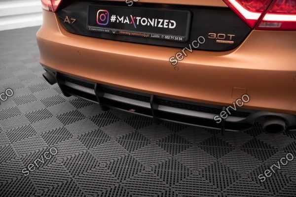 Difuzor bara spate Audi A7 C7 Sline 2010-2014 v3 - Maxton Design