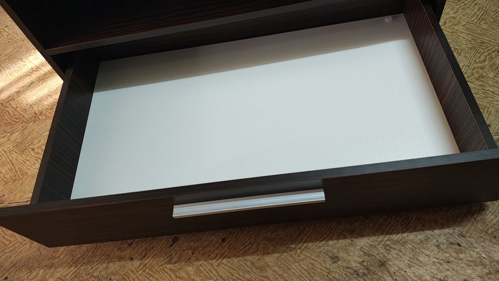 Comodă / Noptieră cu 2 sertare și spațiu deschis – culoare wenge