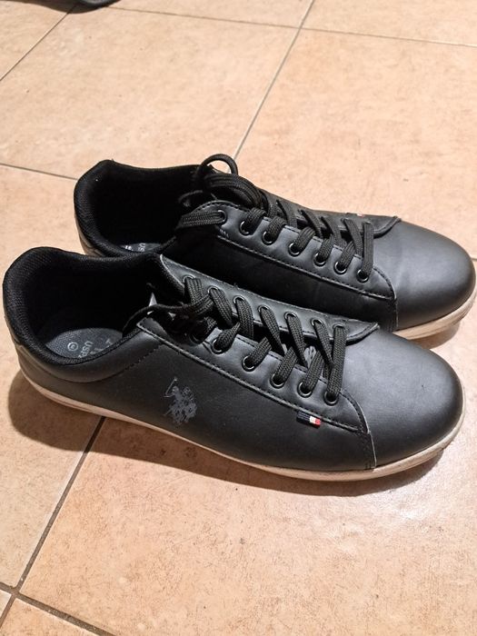 U.S. Polo Assn Чисто НОВИ! Мъжки официални черни кожени обувки