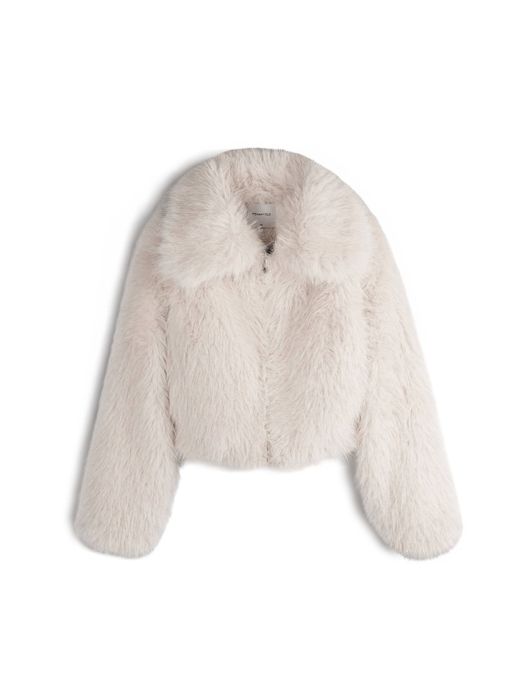 Зимно палто от изкуствен косъм