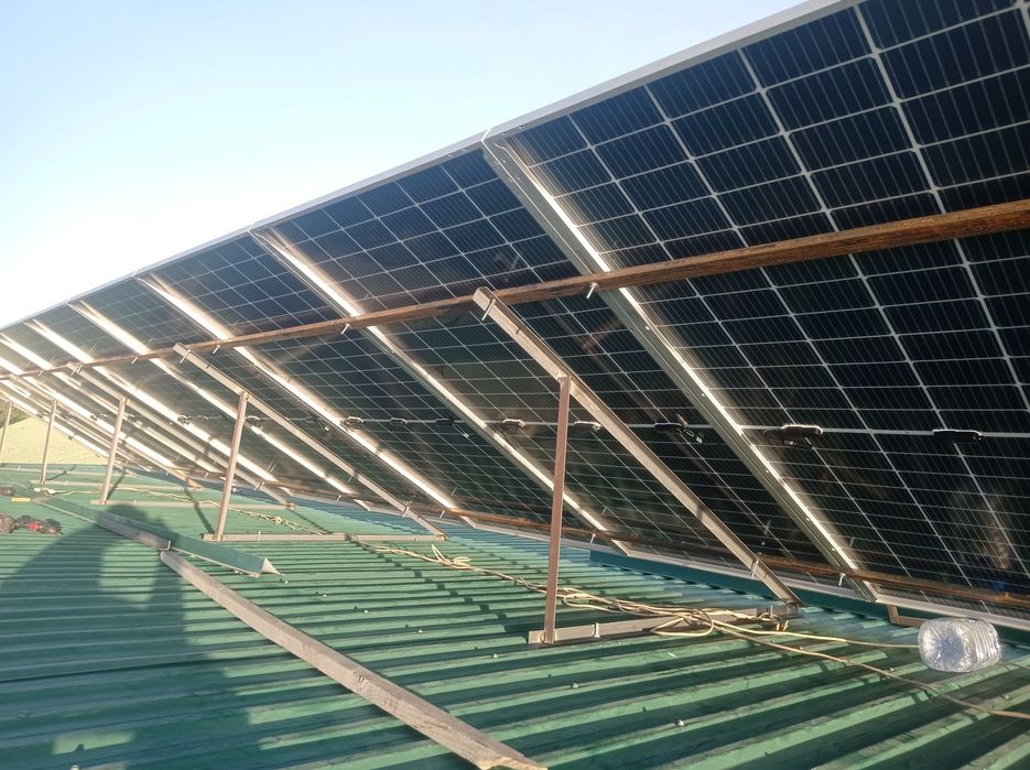 Солнечный панели установка