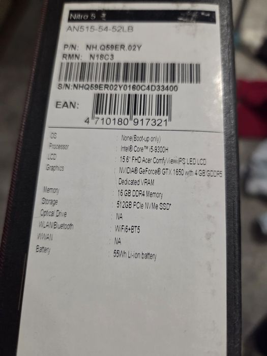 Продаю ноутбук Acer Nitro 5