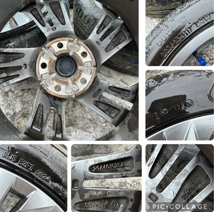 Jante valencia orig VW passat b7/b8 tiguan T-Roc,arteon,golf 225/45/17