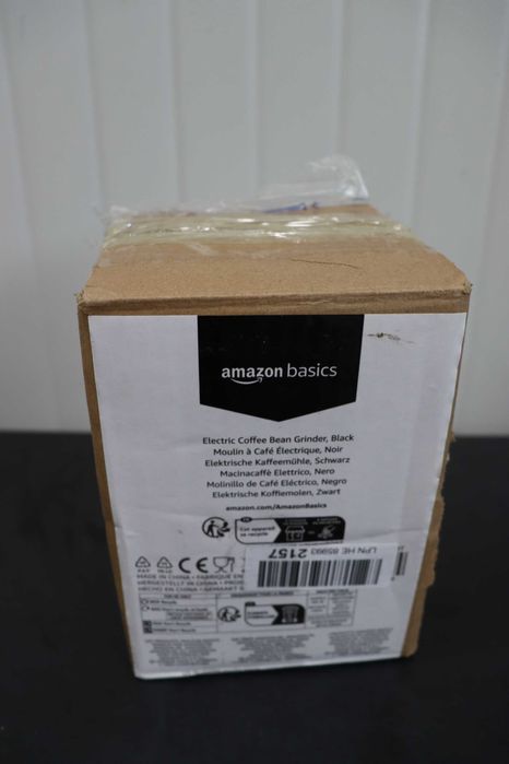 Електрическа мелница за кафе на зърна Amazon Basics, черна