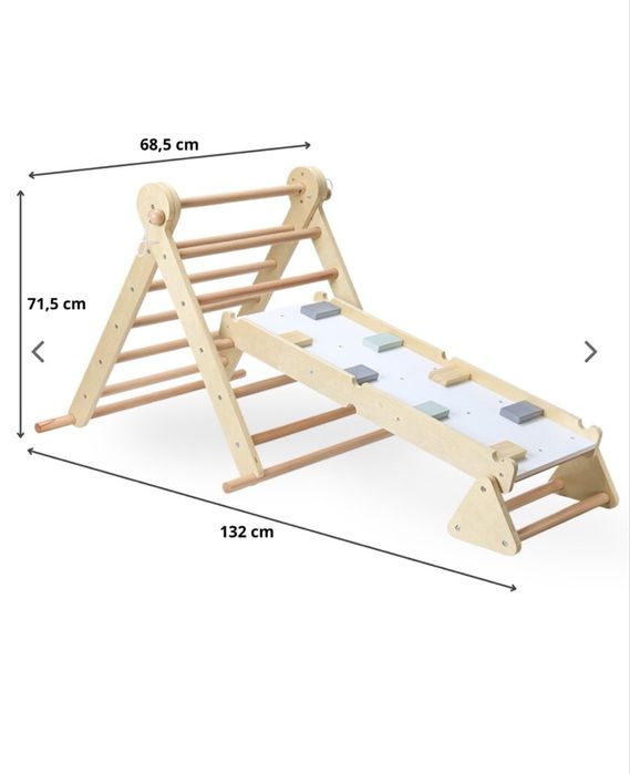 Vând set de catarat pentru copii din lemn, marca Mamabrum, 3+ ani NOU!