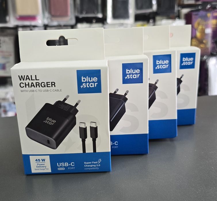 Зарядно 45 W за Samsung S25 супер бързо зареждане адаптер и кабел