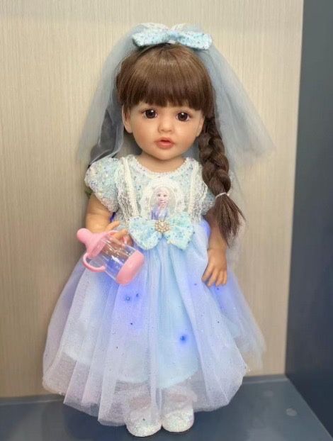 Эльза платя светяшая говорящая кукла реборн оргинал