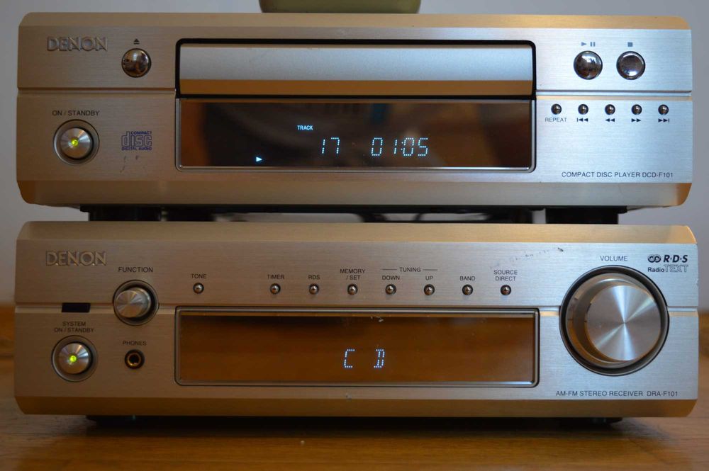 Сет HiFi Стерео Ресийвър и CD плеър DENON DRA-F101