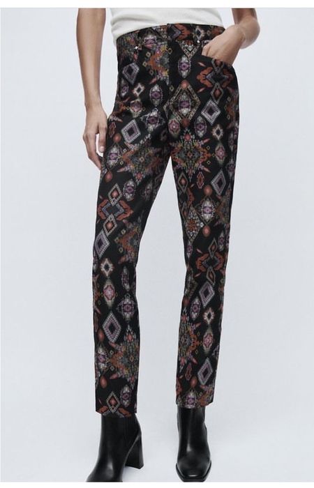 Blugi imprimeu Zara material elastic marime S M L lichidare