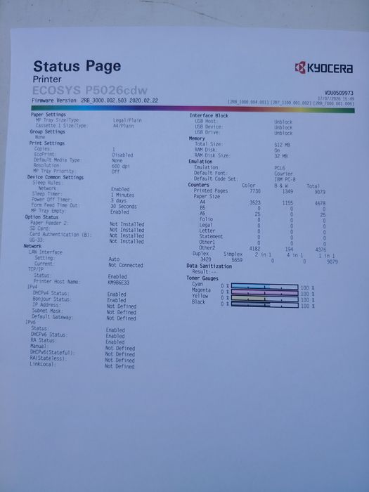 Imprimanta laser color Kyocera P5026cdw